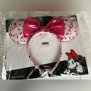Disney Pink Minnie Mouse Bow Ear Headband